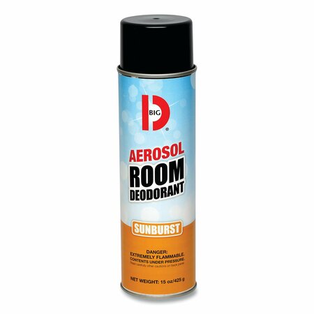 BIG D Aerosol Room Deodorant, Sunburst Scent, 15 oz Can, 12PK 351